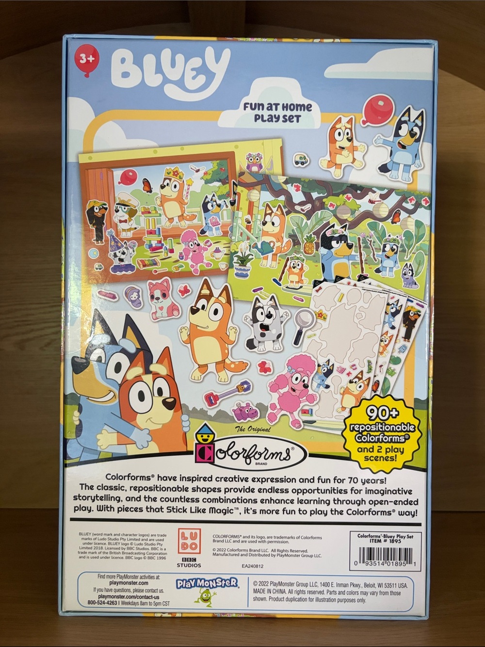 NIB• Colorforms Bluey Set - Repositionable Pieces Stick Like Magic - Picture 2 of 4